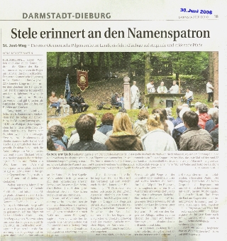 Bericht im Darmstädter Echo vom 30.06.2008 (zum Vergrößern anklicken) Bericht im Darmstädter Echo vom 30.06.2008 (zum Vergrößern anklicken)